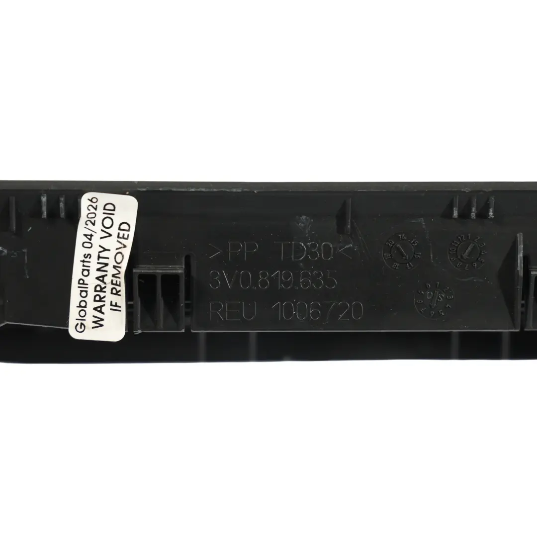 3V Rejilla Ventilación Tablero Panel Cubierta para Skoda Superb con número de pieza 3V0819635A Skoda Superb 3V Rejilla Ventilación Tablero Panel Cubierta - SKU 3V0819635A - Número de pieza 3V0819635A