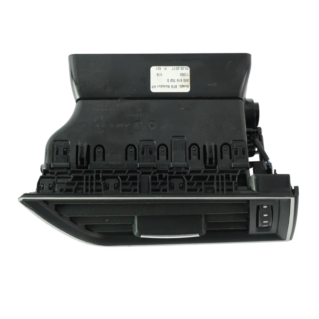 Skoda Superb 3V Panel Rejilla Ventilación Salpicadero Derecho - SKU 3V0819702D - Número de pieza 3V0819702D