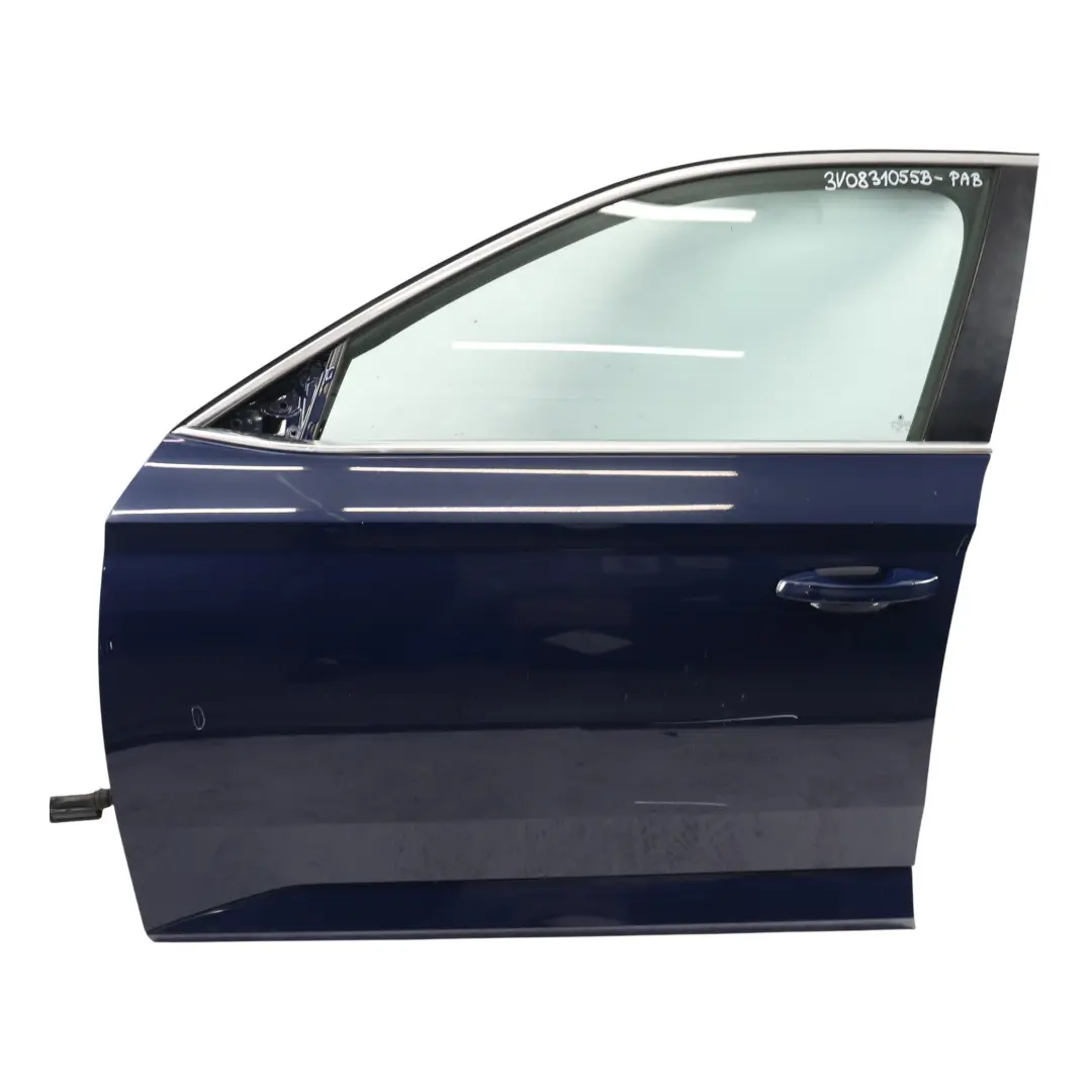 Skoda Superb Mk3 Drzwi Przedni Lewy Przód Pacific Blue Niebieskie - F5A - SKU 3V0831055B-PAB - Numer Części 3V0831055B