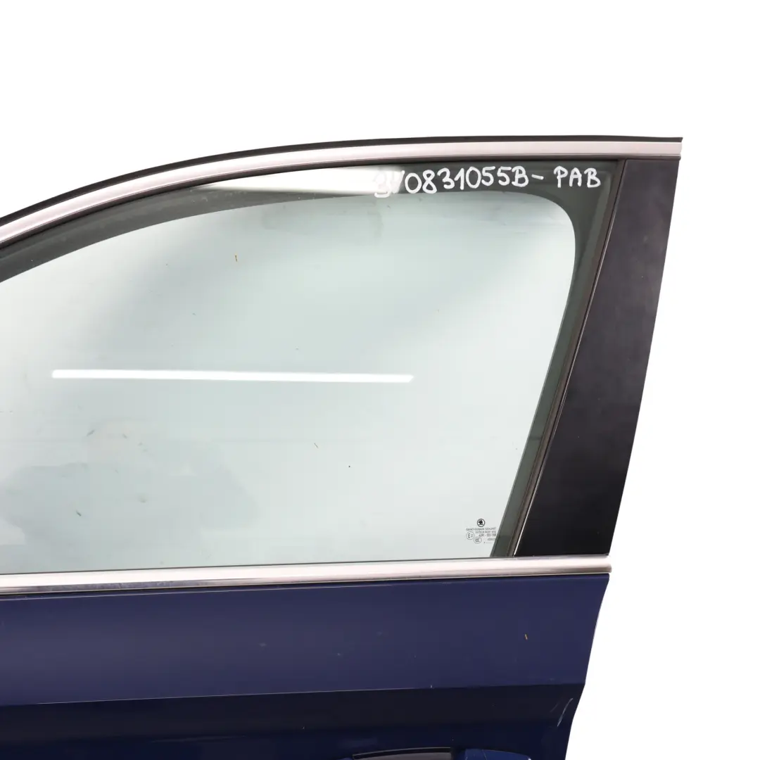 Skoda Superb Mk3 Door Front Left N/S Covering Panel Pacific Blue - F5A - SKU 3V0831055B-PAB - Part number 3V0831055B