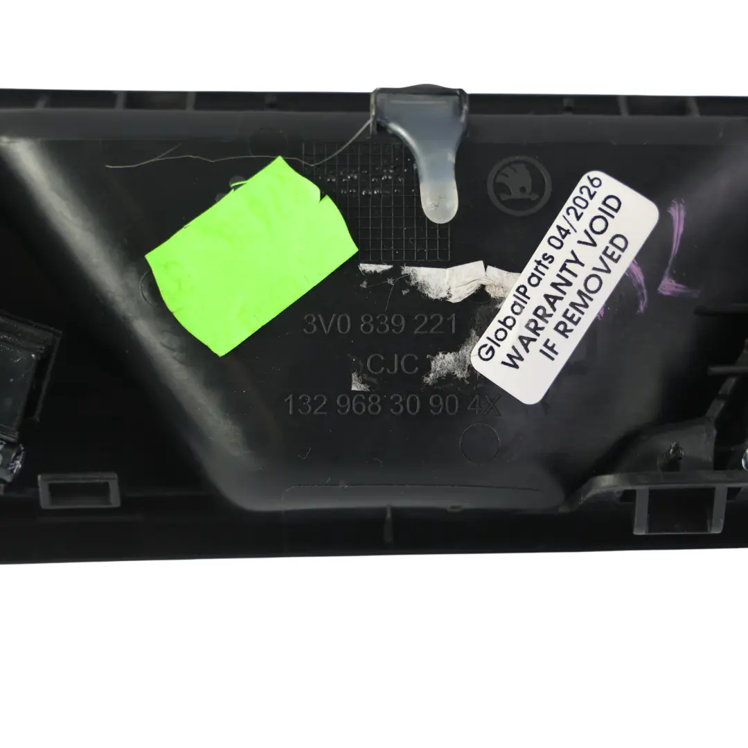 Skoda Superb 3V Türgriff Innen Hinten Links - SKU 3V0839221-1 - Teilenummer 3V0839221