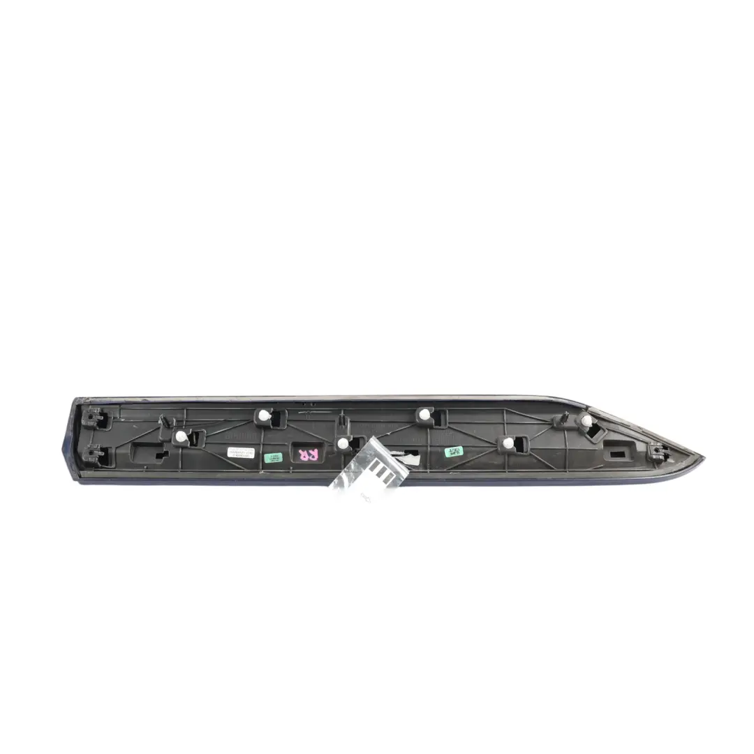 Skoda Superb Mk3 Door Moulding Strip Rear Right O/S Pacific Blue F5A - SKU 3V0854950E-PAB - Part number 3V0854950E