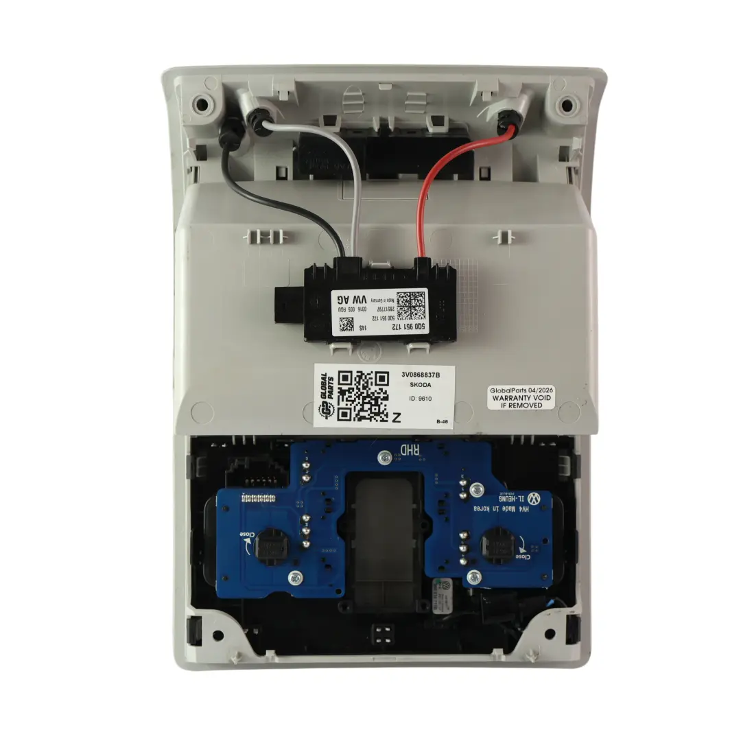MK3 Innenraum Dach Leselampe Brillenfach für Skoda Superb mit Teilenummer 3V0868837B Skoda Superb MK3 Innenraum Dach Leselampe Brillenfach - SKU 3V0868837B - Teilenummer 3V0868837B