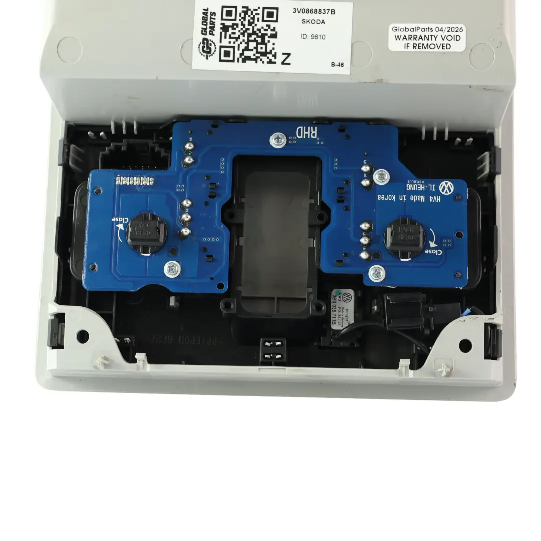 Skoda Superb MK3 Innenraum Dach Leselampe Brillenfach - SKU 3V0868837B - Teilenummer 3V0868837B
