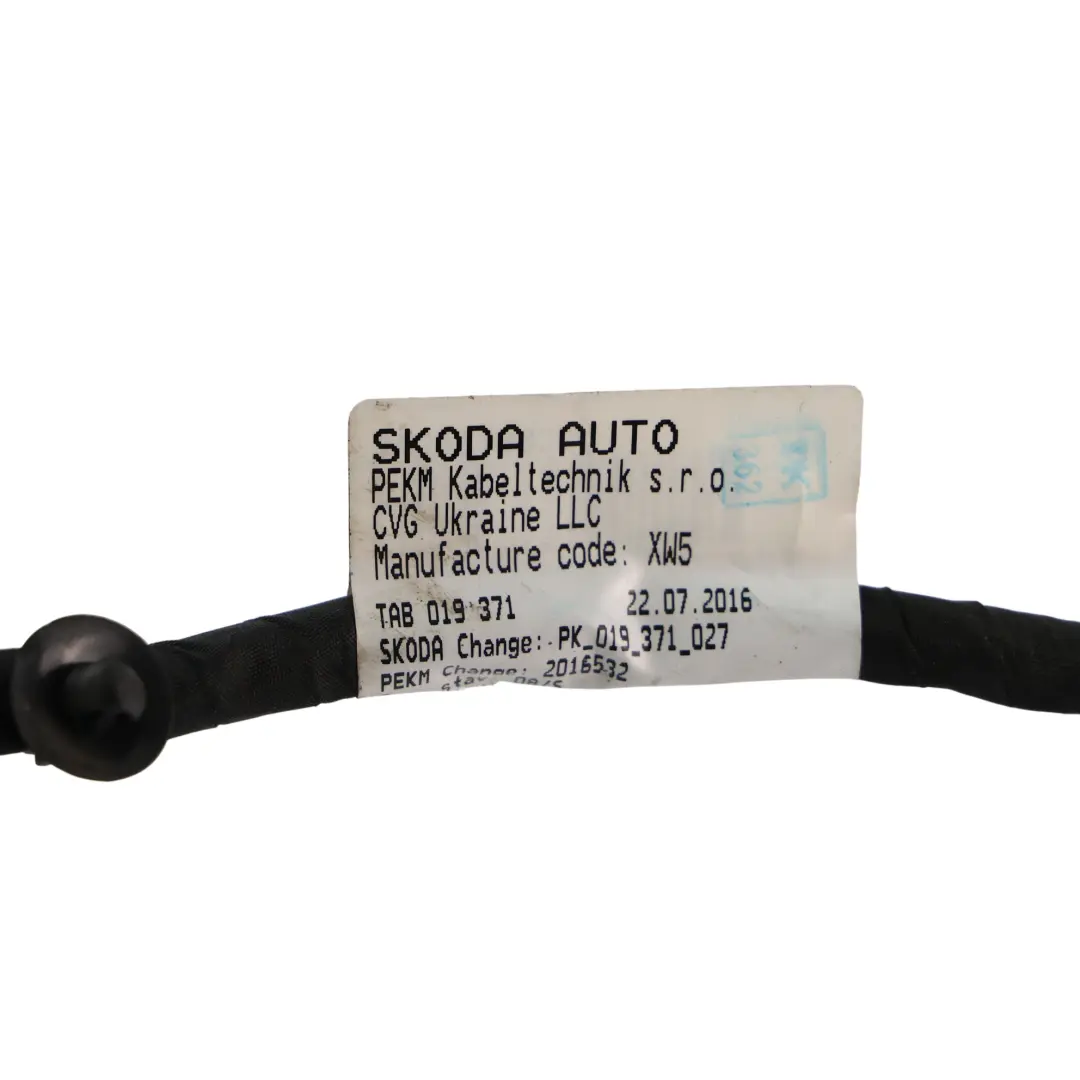 Skoda Superb 3V Faisceau Câblage Porte Arrière Gauche - SKU 3V0971693AA - Numéro de pièce 3V0971693AA