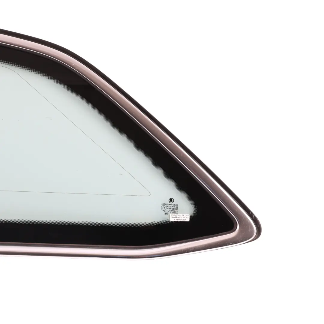 Skoda Superb 3V Side Window Fixed Glass Tinted Chrome Rear Left N/S 3V9845297 - SKU 3V9845297K - Part number 3V9845297K