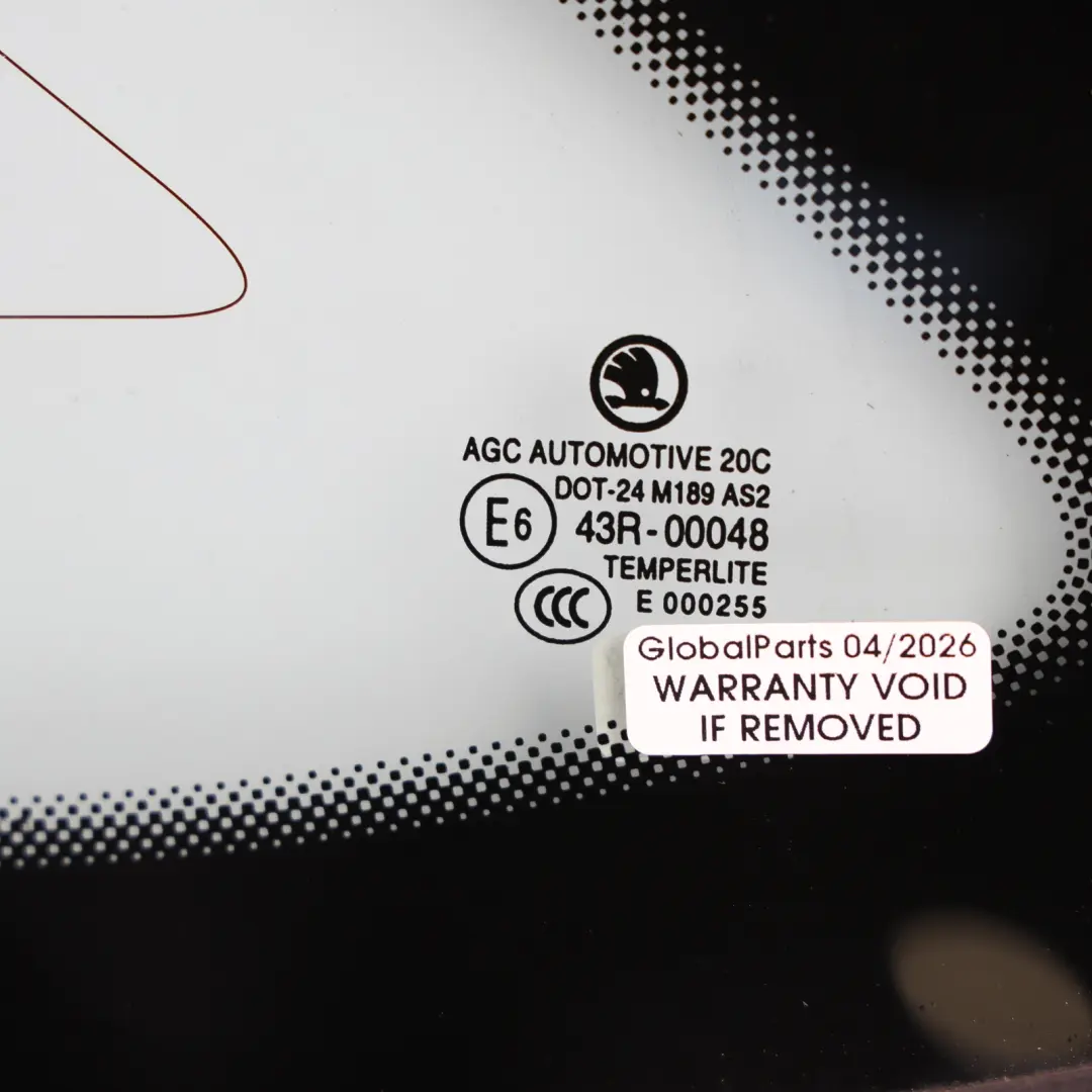 Skoda Superb 3V Side Window Fixed Glass Tinted Chrome Rear Left N/S 3V9845297 - SKU 3V9845297K - Part number 3V9845297K