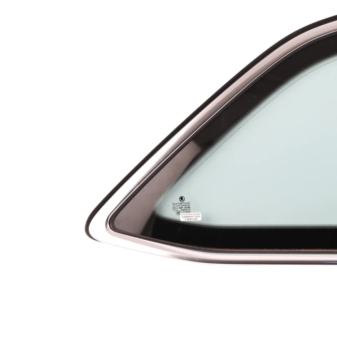 3V Side Window Fixed Glass Tinted Chrome Rear Right O/S 3V9845298 to Skoda Superb with Part number 3V9845298K Skoda Superb 3V Side Window Fixed Glass Tinted Chrome Rear Right O/S 3V9845298 - SKU 3V9845298K - Part number 3V9845298K