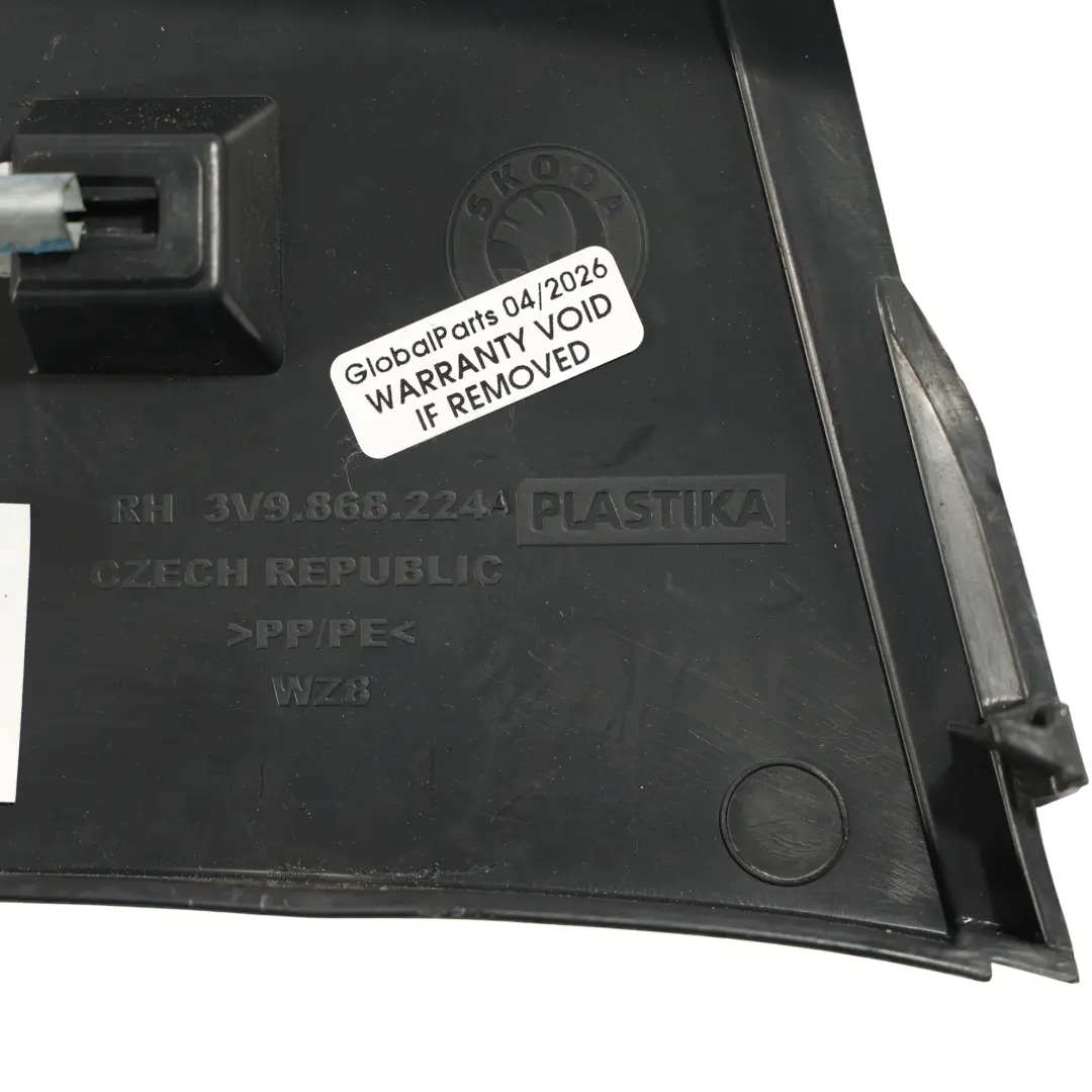 Skoda Superb 3V Boot Sill Cover Protection Trim Lower Right O/S - SKU 3V9868224A - Part number 3V9868224A