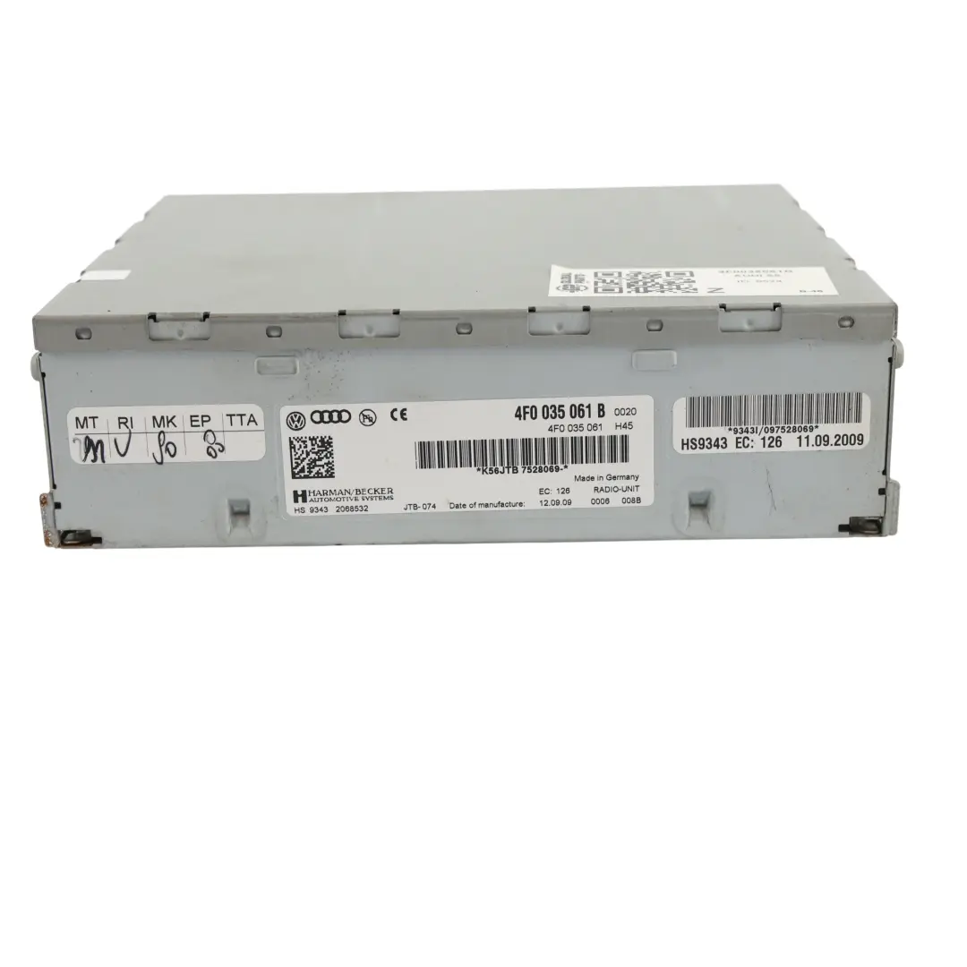 Audi A4 B8 A5 8F Autoradio CD Navigation Musique Unité Centrale - SKU 4F0035061B - Numéro de pièce 4F0035061B