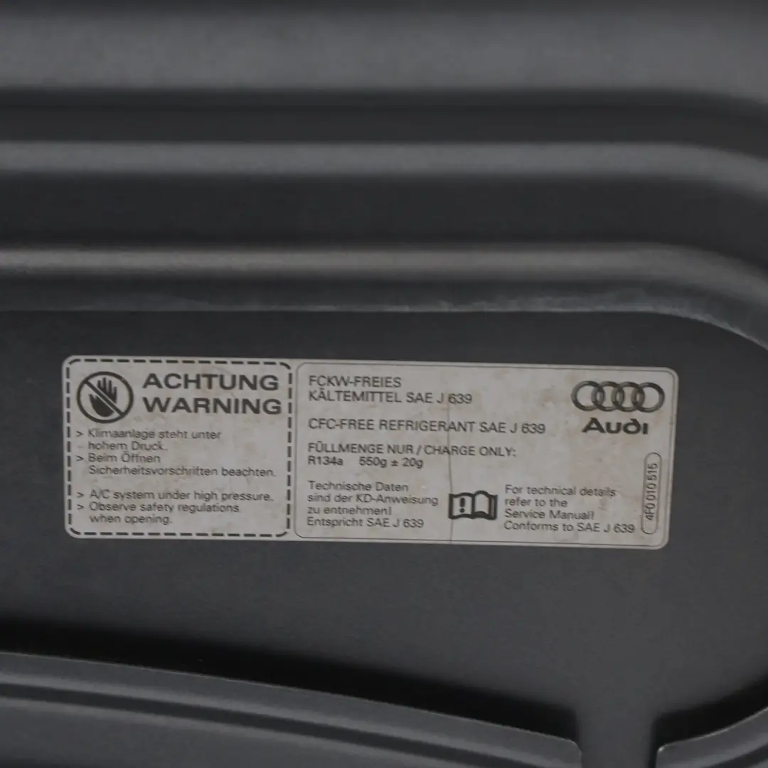 Audi A6 C6 Maska Pokrywa Silnika Szary Oyster Metalik Z7Q - SKU 4F0823029F-DGR - Numer Części 4F0823029F