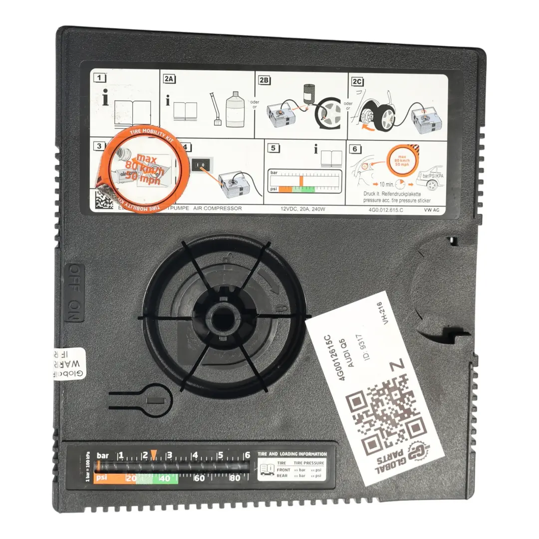 Audi Q5 FY Compresseur Air Gonfleur Pneu - SKU 4G0012615C - Numéro de pièce 4G0012615C