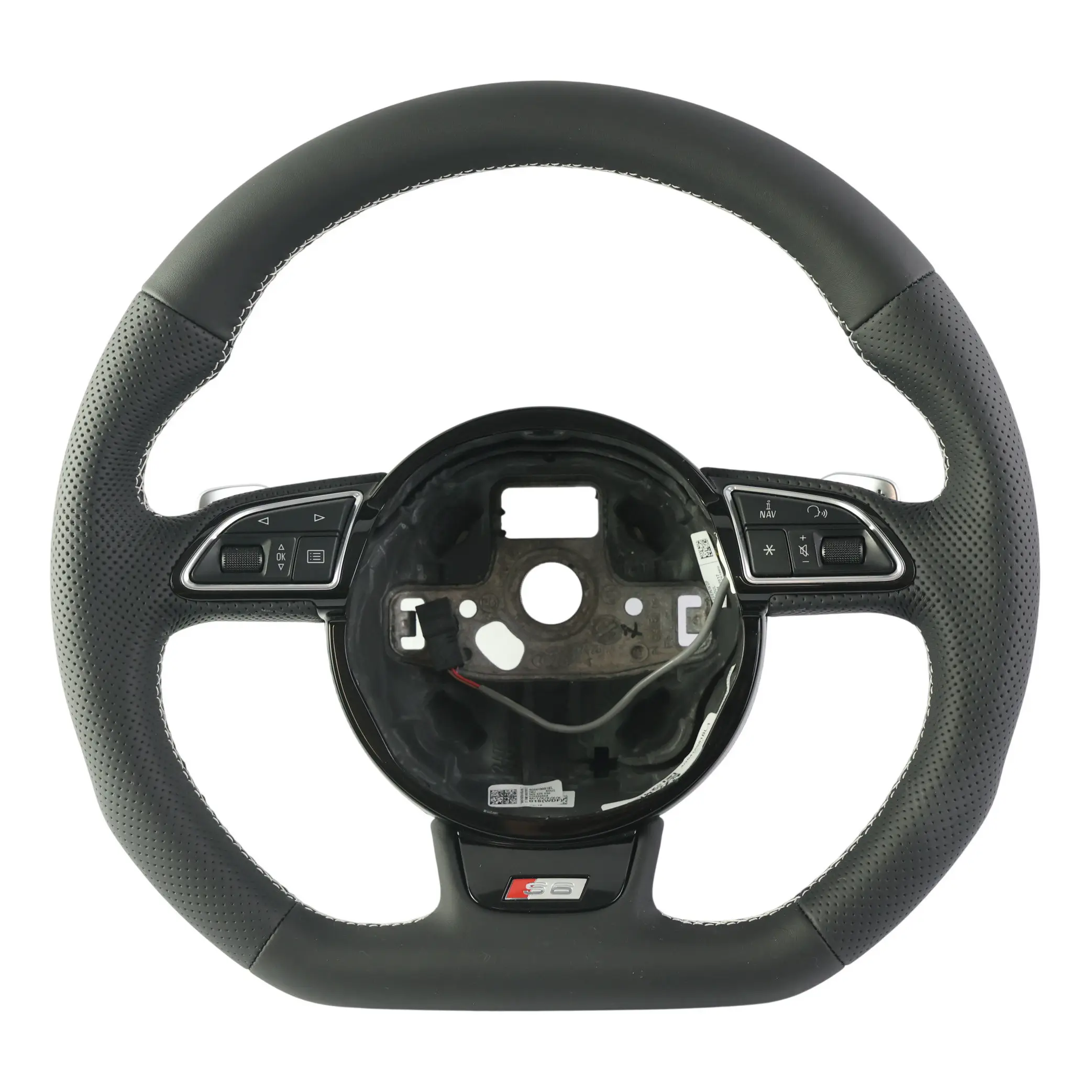Audi A6 S6 C7 Volante Negro Cuero Fondo Plano Levas 4G0419091BL
