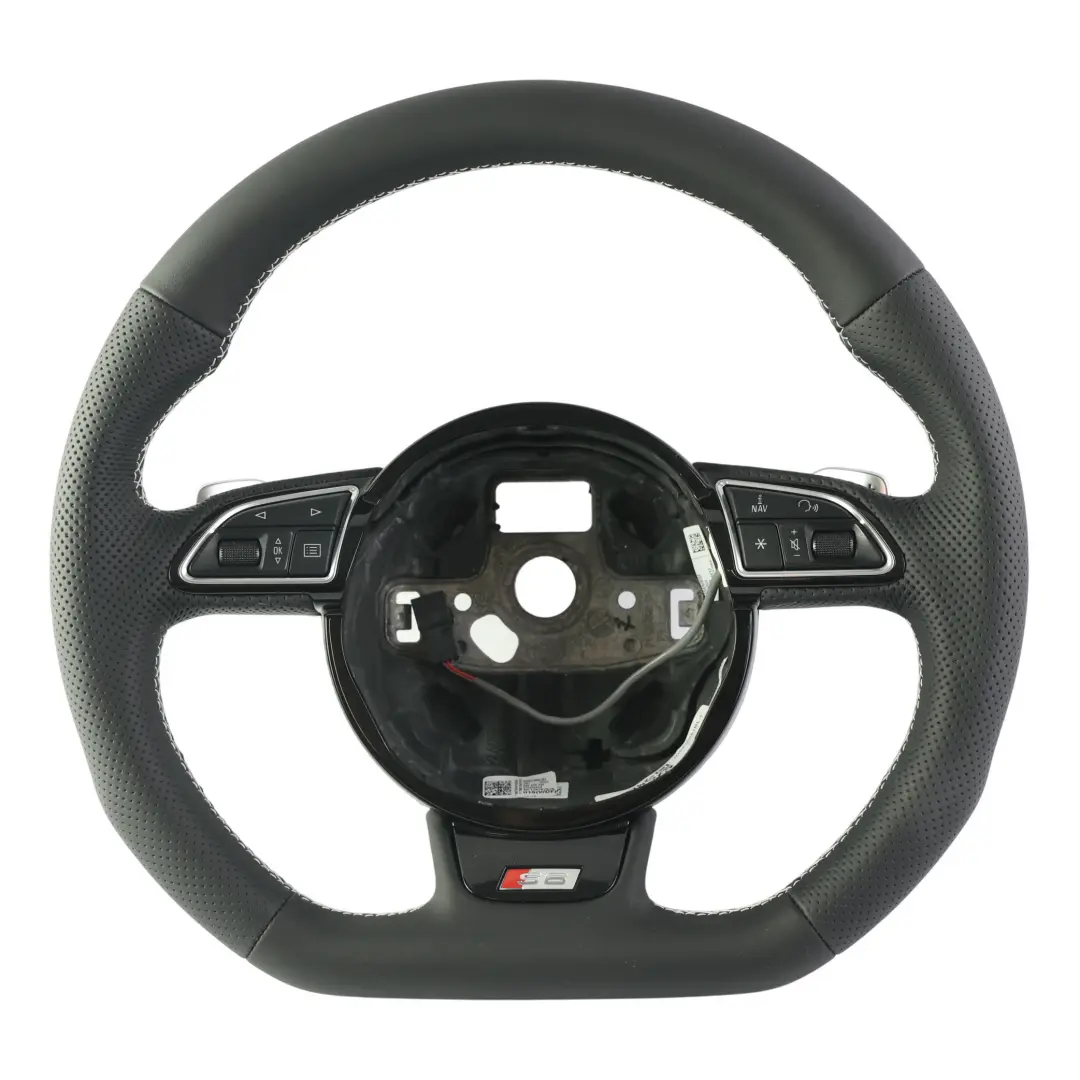 Volant NEUF Cuir Noir Fond Plat Palettes pour Audi A6 S6 C7 à propos du numéro de pièce 4G0419091BL Audi A6 S6 C7 Volant NEUF Cuir Noir Fond Plat Palettes - SKU 4G0419091BL-1 - Numéro de pièce 4G0419091BL