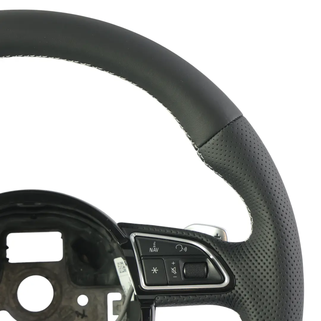 Kierownica NOWA Czarna Skóra Ścięta Łopatki do Audi A6 S6 C7 o numerze 4G0419091BL Audi A6 S6 C7 Kierownica NOWA Czarna Skóra Ścięta Łopatki - SKU 4G0419091BL-1 - Numer Części 4G0419091BL