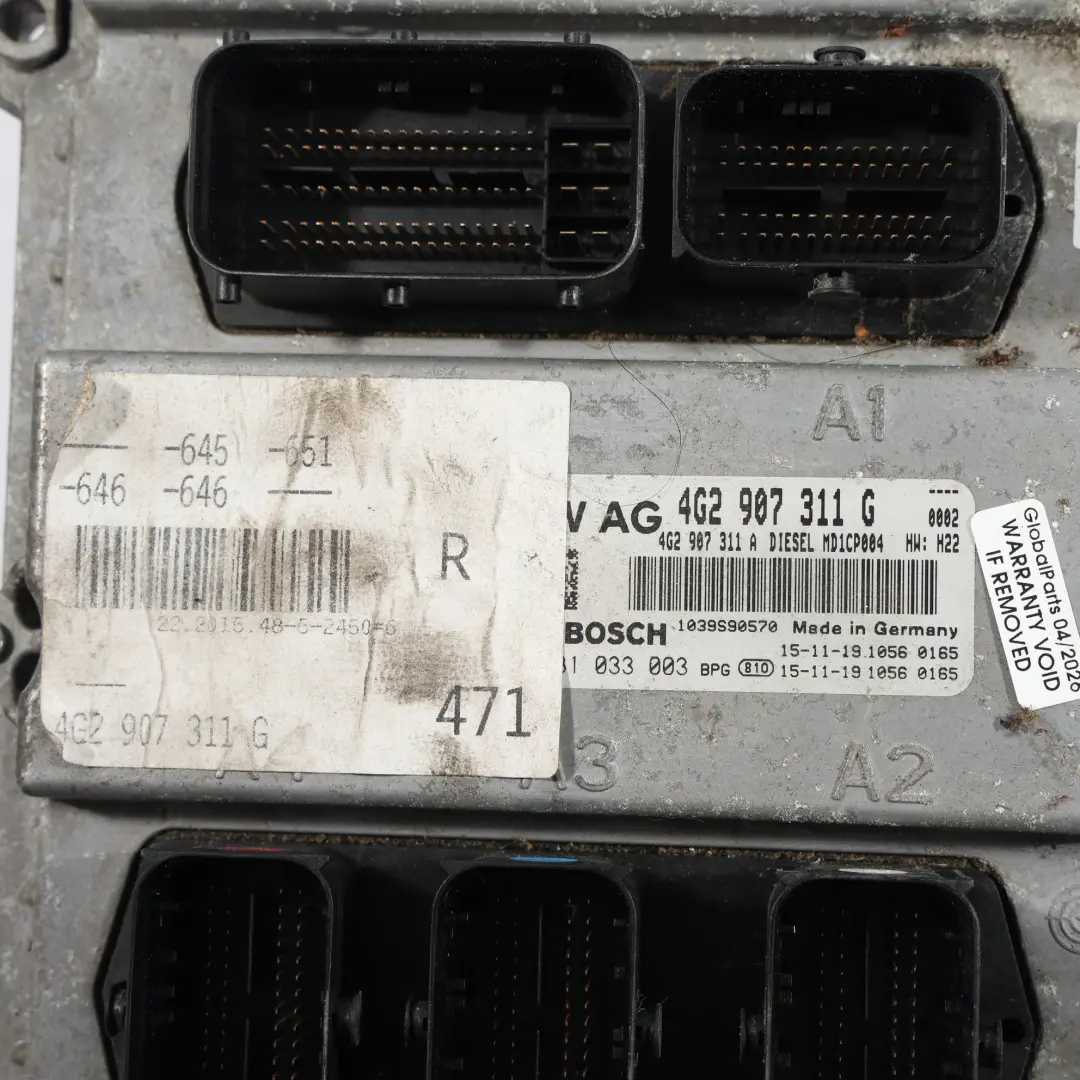 Audi A6 C7 3.0 TDI 218HP CZVB Kit Calculateur Moteur Auto - SKU 4G2907311G-1 - Numéro de pièce 4G2907311G