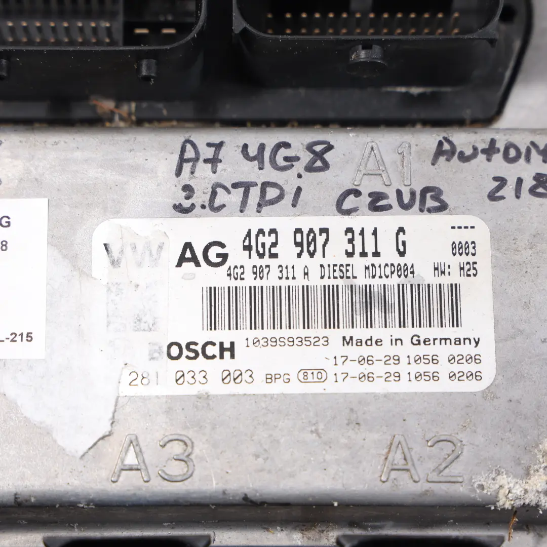 218HP Quattro Engine Control ECU Kit Automatic to Audi A7 4G 3.0 TDI with Part number 4G2907311G Audi A7 4G 3.0 TDI 218HP Quattro Engine Control ECU Kit Automatic - SKU 4G2907311G - Part number 4G2907311G