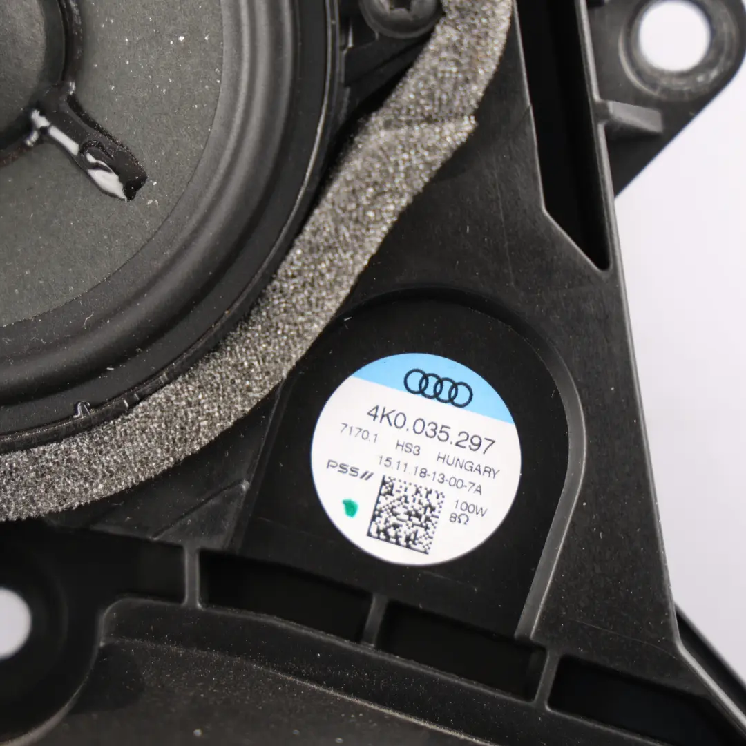 Door Audio Speaker Bang Olufsen Front Left N/S to Audi A6 C8 with Part number 4K0035297 Audi A6 C8 Door Audio Speaker Bang Olufsen Front Left N/S - SKU 4K0035297 - Part number 4K0035297