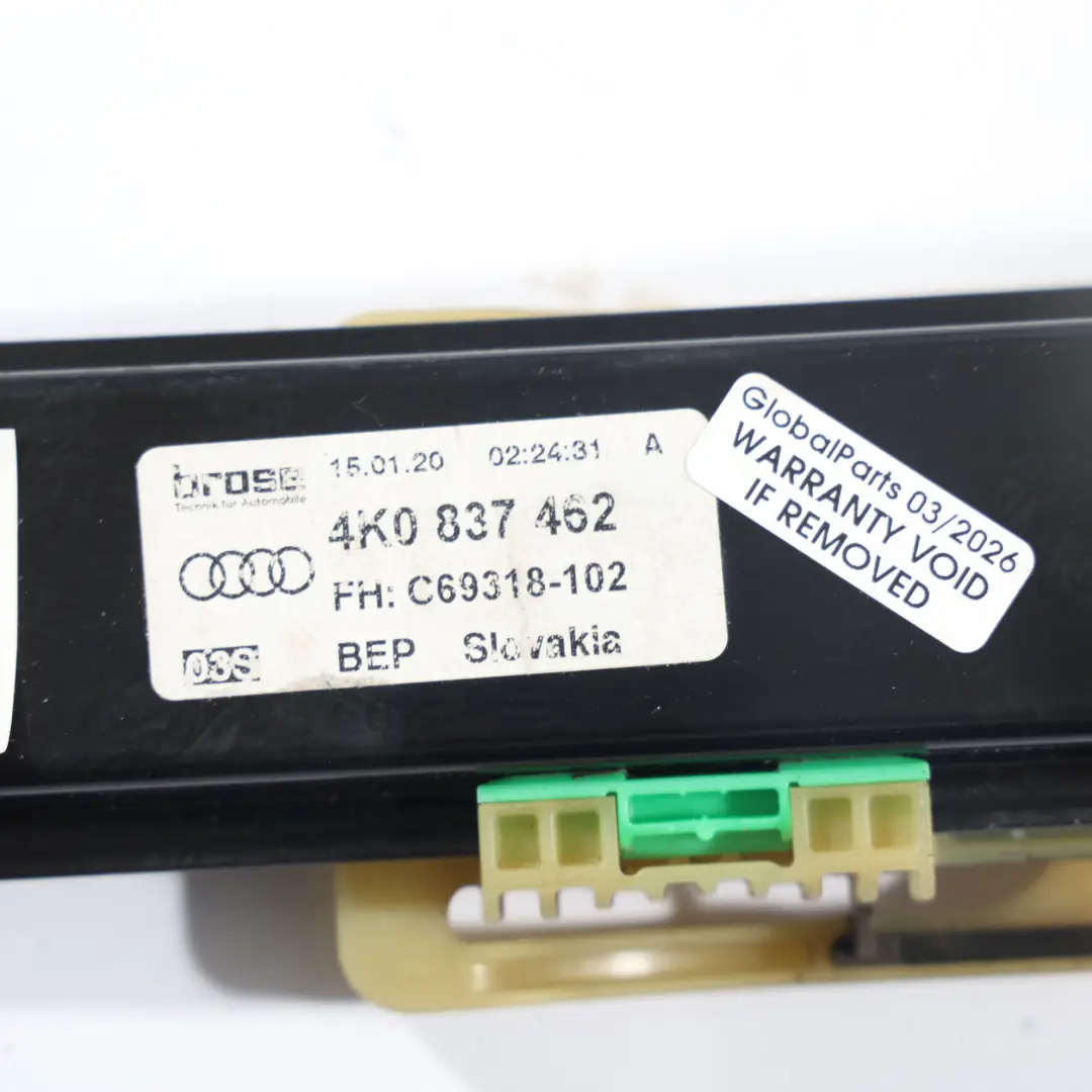 Regulador Ventana Delantero Derecho para Audi A6 C8 RS6 con número de pieza 4K0837462 Audi A6 C8 RS6 Regulador Ventana Delantero Derecho - SKU 4K0837462 - Número de pieza 4K0837462