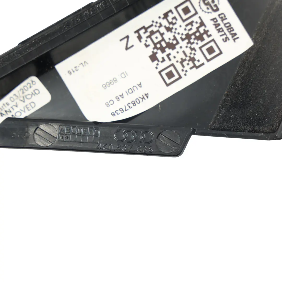 Audi A6 C8 RS6 Moldura Triangular Puerta Exterior Delantero Derecho - SKU 4K0837638 - Número de pieza 4K0837638