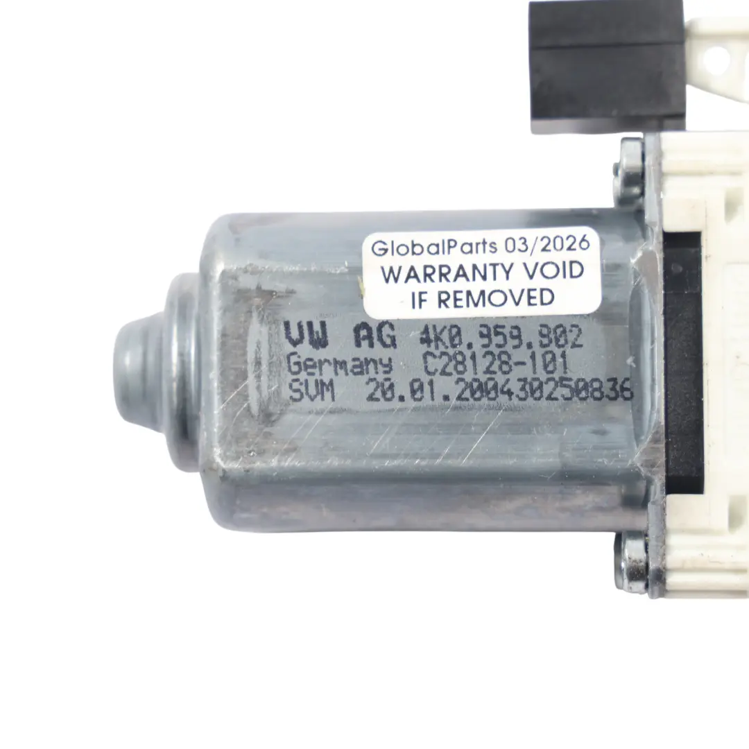 5G Motor Regulador Ventana Delantero Derecho para Audi A6 C8 VW Golf con número de pieza 4K0959802 Audi A6 C8 VW Golf 5G Motor Regulador Ventana Delantero Derecho - SKU 4K0959802 - Número de pieza 4K0959802