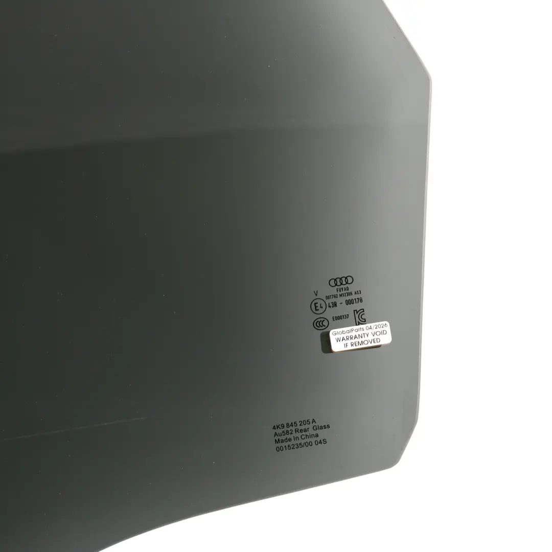 Door Window Glass Tinted AS3 Rear Left N/S to Audi A6 C8 Avant with Part number 4K9845205A Audi A6 C8 Avant Door Window Glass Tinted AS3 Rear Left N/S - SKU 4K9845205A - Part number 4K9845205A