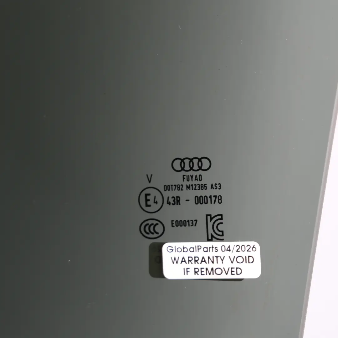 Audi A6 C8 Avant Door Window Glass Tinted AS3 Rear Left N/S - SKU 4K9845205A - Part number 4K9845205A