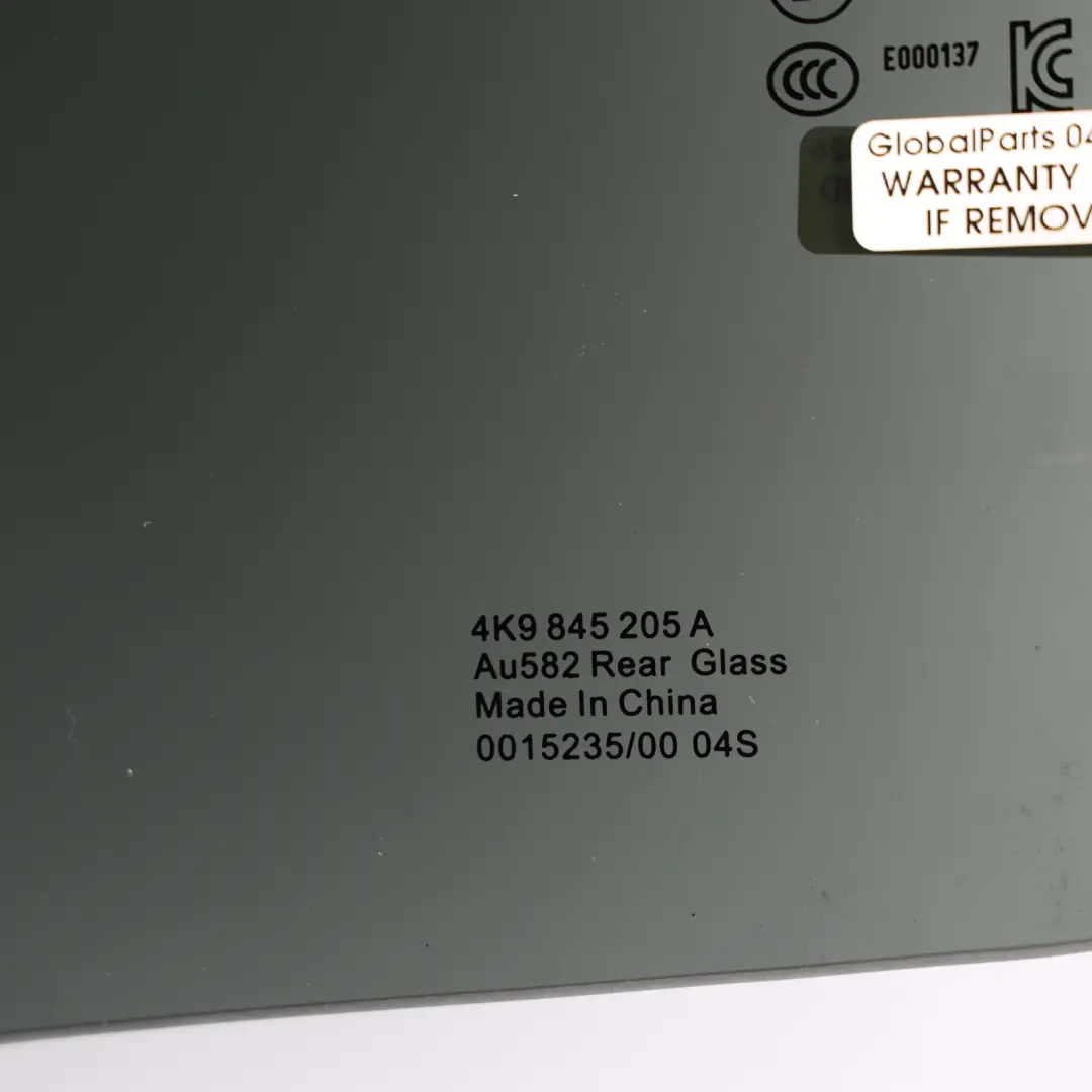 Door Window Glass Tinted AS3 Rear Left N/S to Audi A6 C8 Avant with Part number 4K9845205A Audi A6 C8 Avant Door Window Glass Tinted AS3 Rear Left N/S - SKU 4K9845205A - Part number 4K9845205A