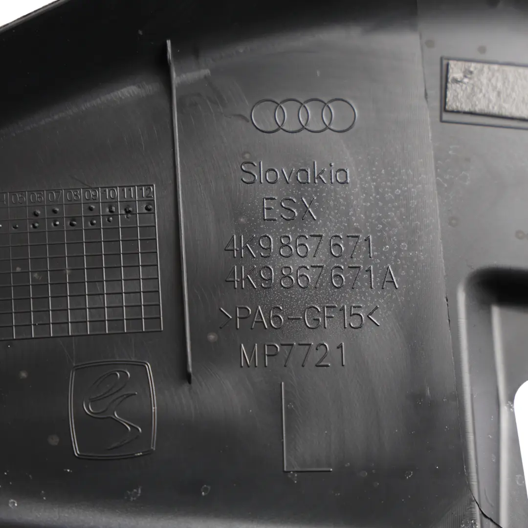 Modanatura Finestrino Porta Posteriore Interno Sinistro per Audi A6 C8 con numero di parte 4K9867671 Audi A6 C8 Modanatura Finestrino Porta Posteriore Interno Sinistro - SKU 4K9867671 - Numero di parte 4K9867671