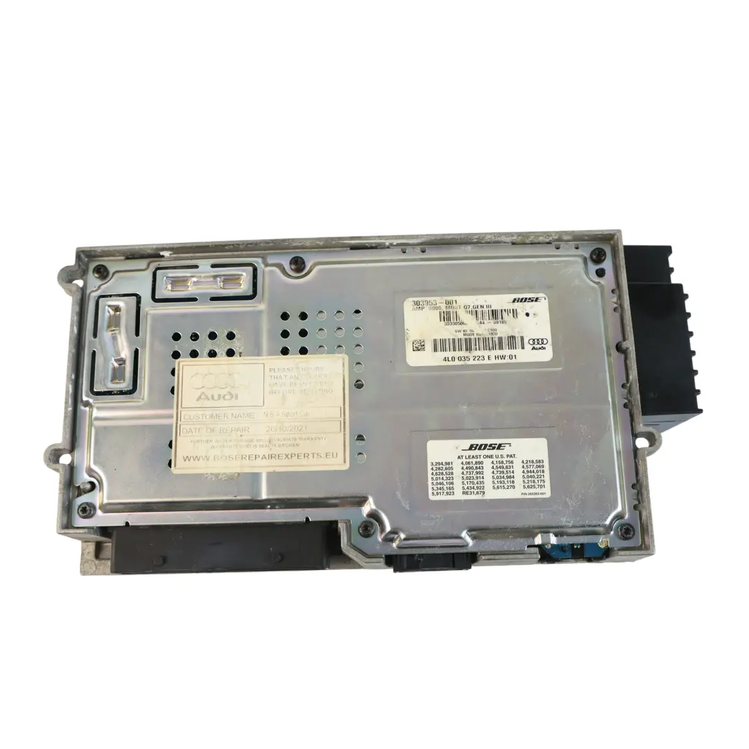 Audi Q7 4L Wzmacniacz Bose Dźwieku Głośników ECU - SKU 4L0035223E - Numer Części 4L0035223E