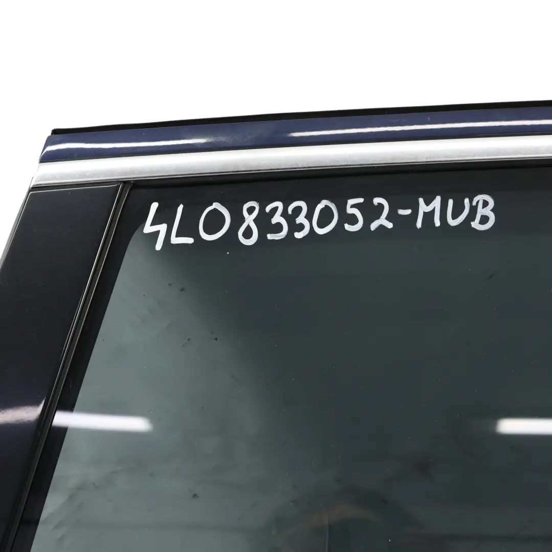 Door Rear Right O/S Covering Panel Mugello Blue Pearl Effect - Z5E to Audi Q7 4L with Part number 4L0833052 Audi Q7 4L Door Rear Right O/S Covering Panel Mugello Blue Pearl Effect - Z5E - SKU 4L0833052-MUB - Part number 4L0833052
