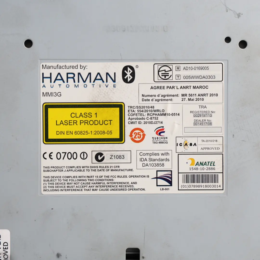 Audi Q7 4L MMI Multimedia Head Unit SIM SD Navigation Radio Drive - SKU 4L2035670A - Part number 4L2035670A