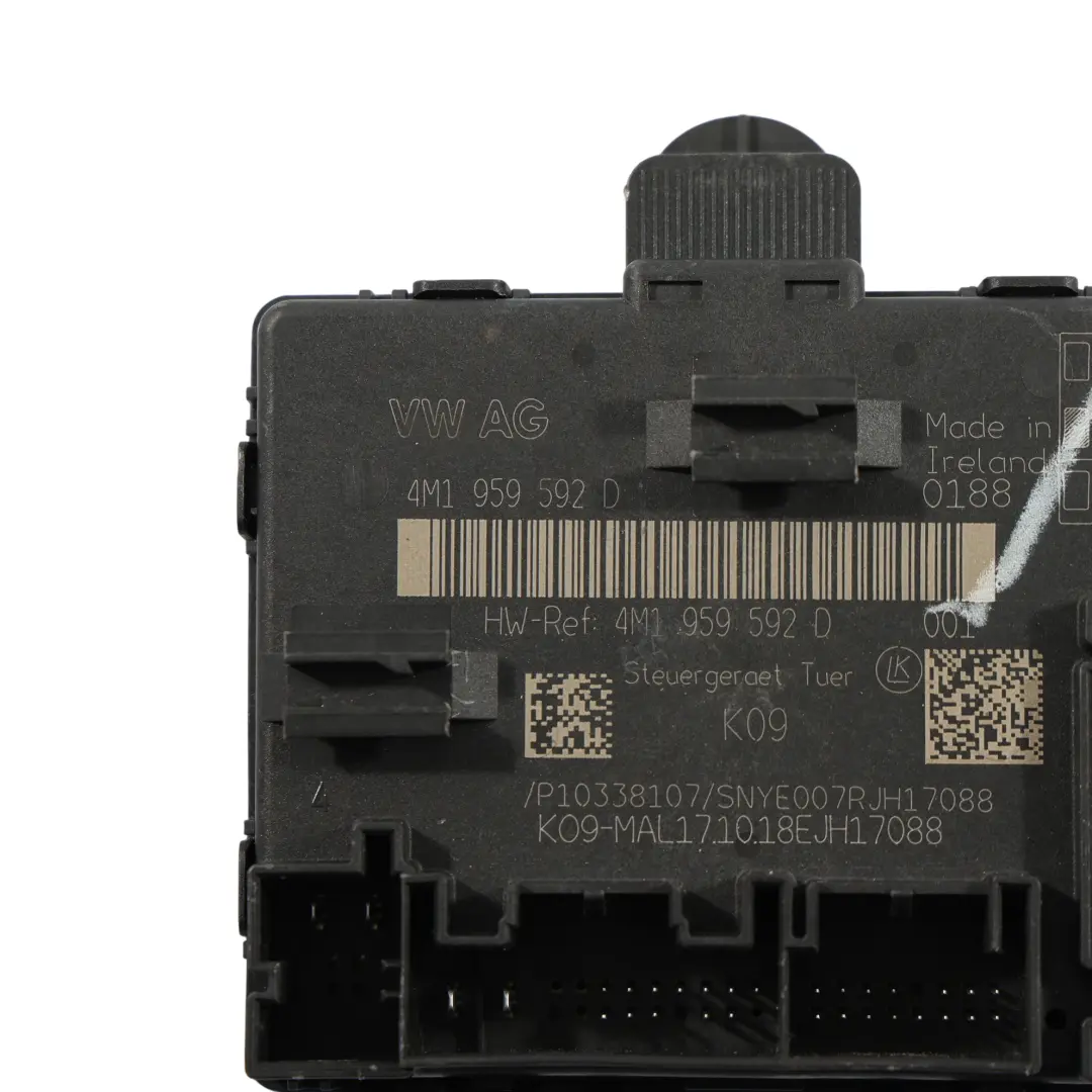 4K Module Contrôle Porte Avant Passager pour Audi A6 C8 A7 à propos du numéro de pièce 4M1959592D Audi A6 C8 A7 4K Module Contrôle Porte Avant Passager - SKU 4M1959592D - Numéro de pièce 4M1959592D