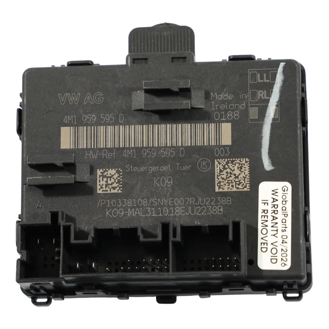 4K Módulo Control Puerta ECU Trasero Izquierdo Derecho para Audi A6 C8 A7 con número de pieza 4M1959595D Audi A6 C8 A7 4K Módulo Control Puerta ECU Trasero Izquierdo Derecho - SKU 4M1959595D - Número de pieza 4M1959595D