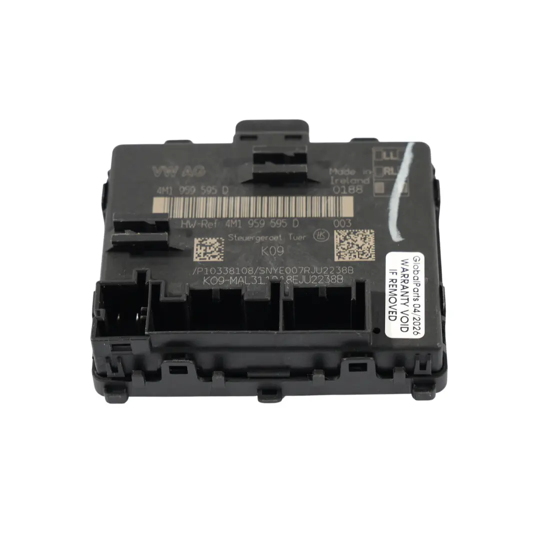 Audi A6 C8 A7 4K Módulo Control Puerta ECU Trasero Izquierdo Derecho - SKU 4M1959595D - Número de pieza 4M1959595D