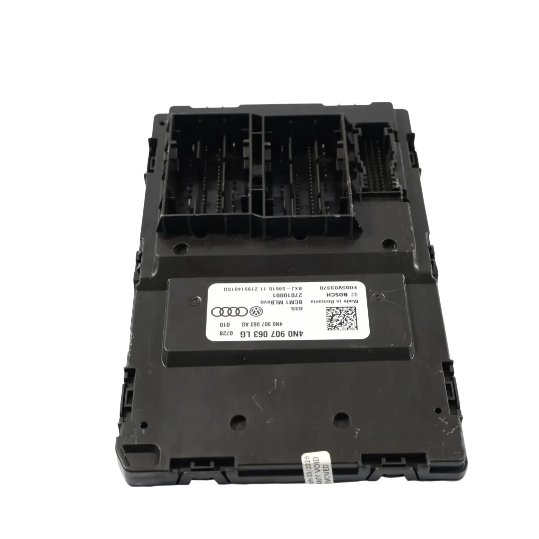 Moduł Komfortu BCM Komputer Sterownik do Audi A6 C7 o numerze 4N0907063LG Audi A6 C7 Moduł Komfortu BCM Komputer Sterownik - SKU 4N0907063LG - Numer Części 4N0907063LG