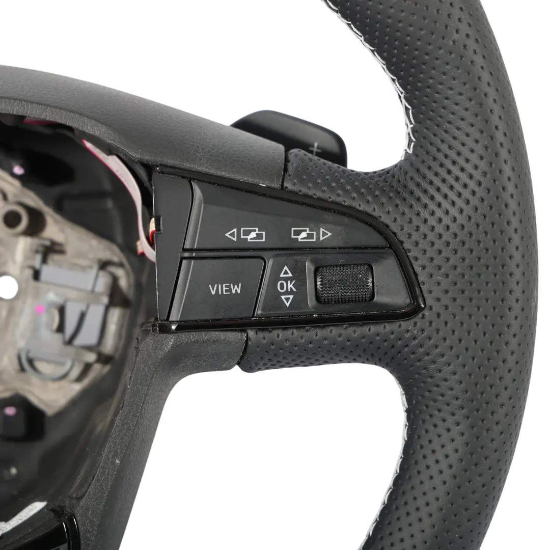5F Ateca Lenkrad NEU Schwarz Leder Schaltwippen für Seat Leon mit Teilenummer 575419091K Seat Leon 5F Ateca Lenkrad NEU Schwarz Leder Schaltwippen - SKU 575419091K-1 - Teilenummer 575419091K