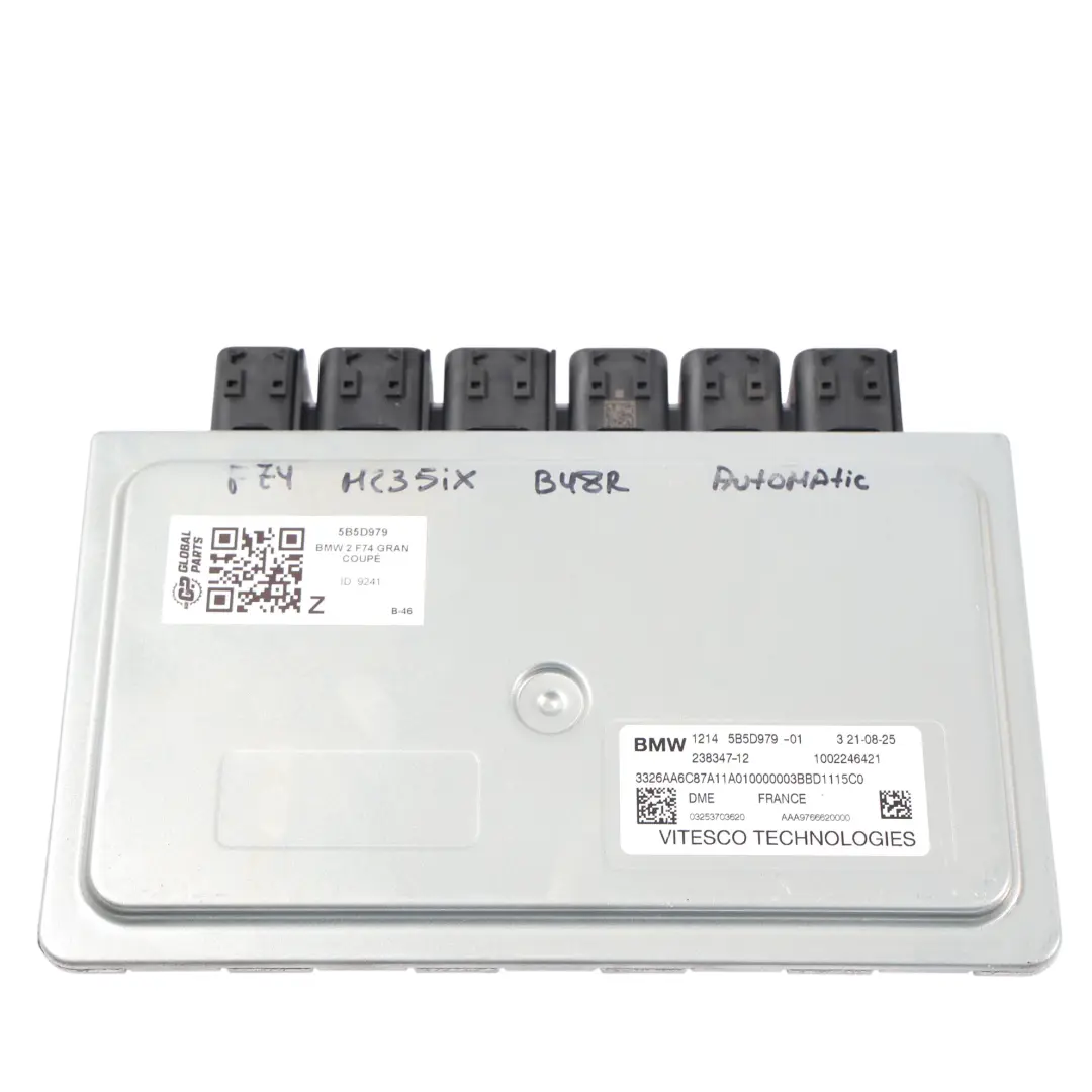 F74 M235iX B48R 300HP Unidad Control Motor ECU Set DME Automático para BMW con número de pieza 5B5D979 BMW F74 M235iX B48R 300HP Unidad Control Motor ECU Set DME Automático - SKU 5B5D979 - Número de pieza 5B5D979