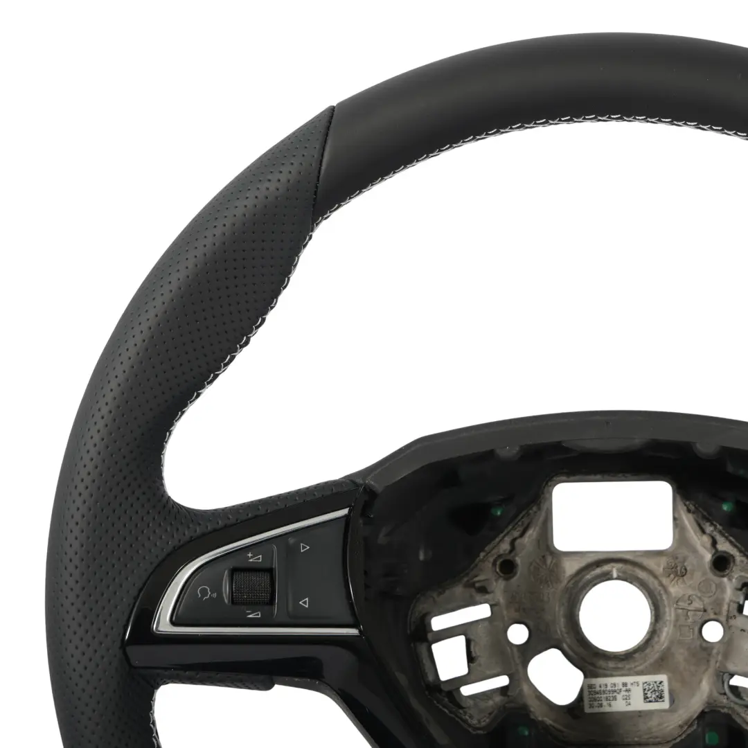 Skoda Octavia Mk3 VRS Volante NUOVO In Pelle Nera Fondo Piatto - SKU 5E0419091BB-1 - Numero di parte 5E0419091BB