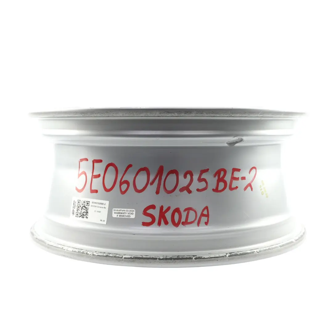 Mk3 5E Silver Alloy Wheel Rim 6,5J 16" ET:46 to Skoda Octavia with Part number 5E0601025BE Skoda Octavia Mk3 5E Silver Alloy Wheel Rim 6,5J 16" ET:46 - SKU 5E0601025BE-2 - Part number 5E0601025BE