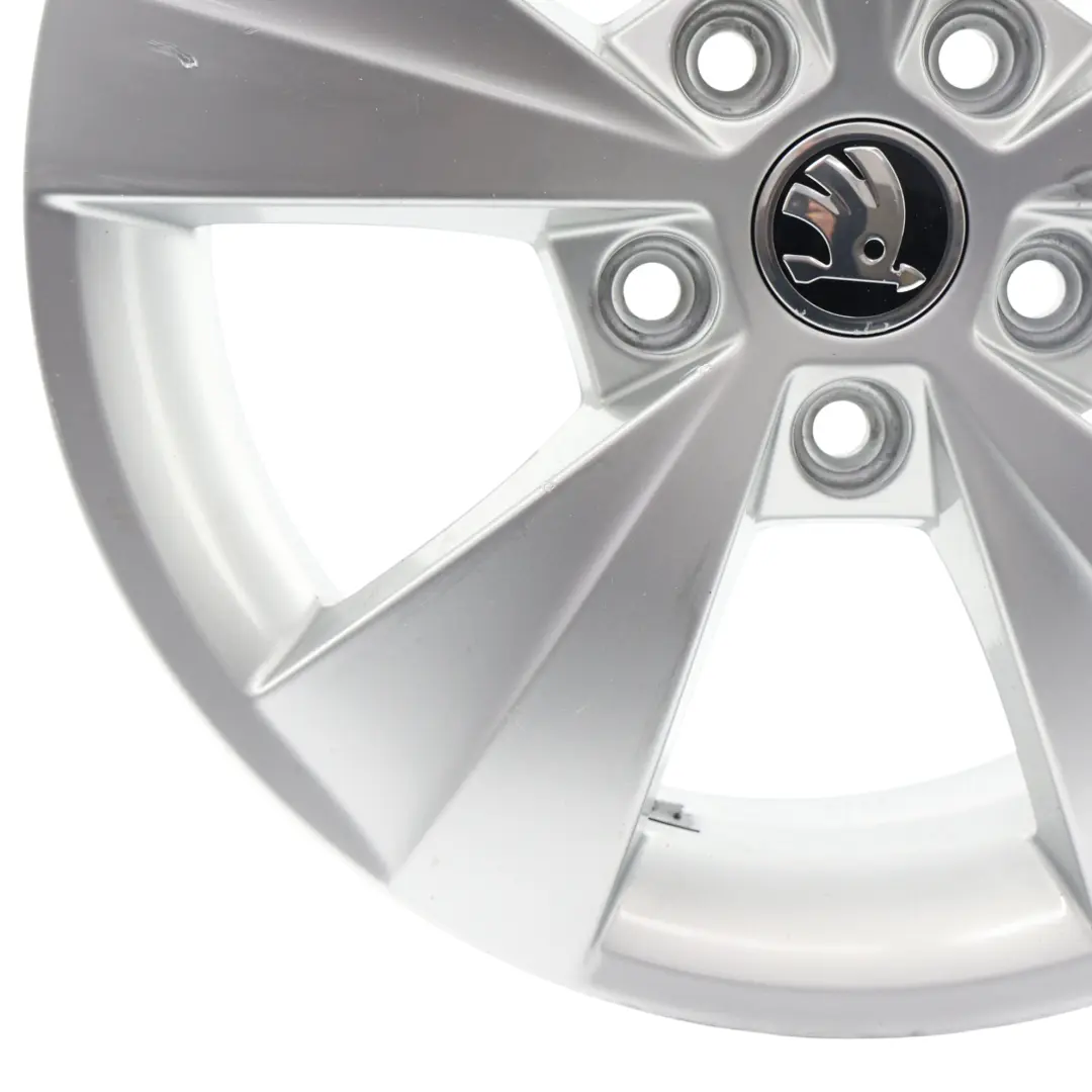 Skoda Octavia MK3 5E Cerchione Lega Argento 6,5J 16" ET:46 - SKU 5E0601025BE-2 - Numero di parte 5E0601025BE