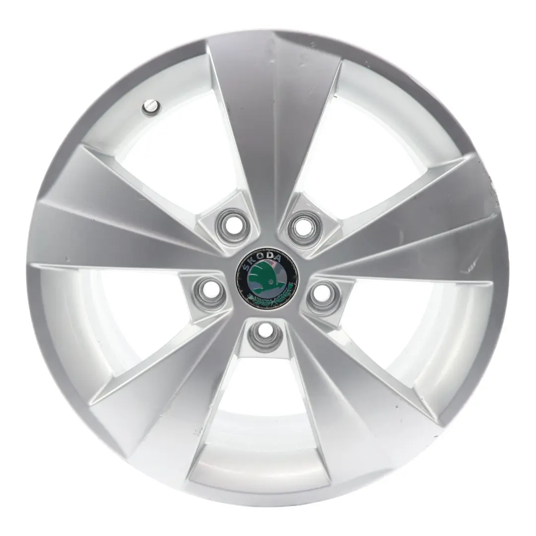 Skoda Octavia Mk3 5E Silver Alloy Wheel Rim 6.5J 16" ET46 - SKU 5E0601025BE-3 - Part number 5E0601025BE