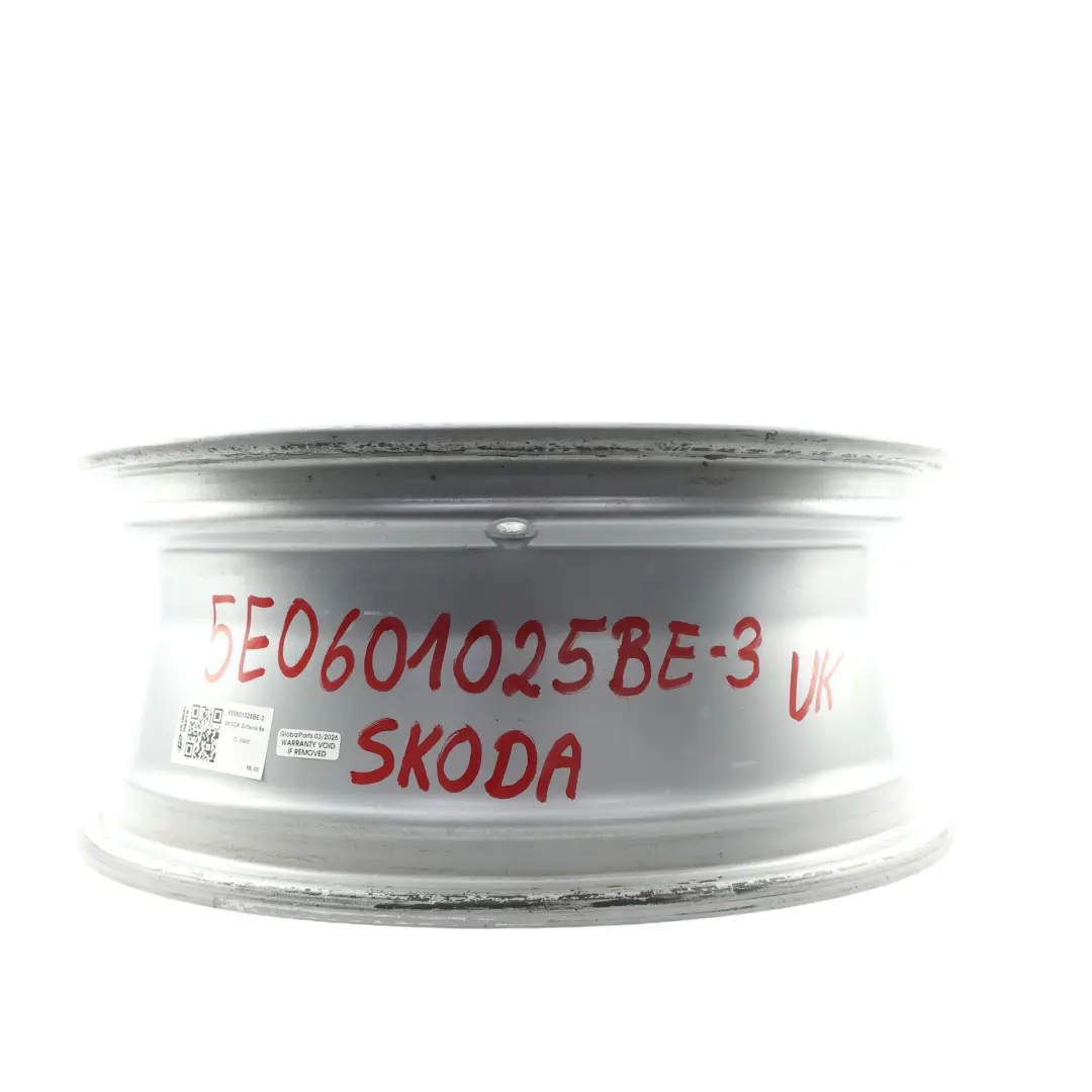 Mk3 5E Silver Alloy Wheel Rim 6.5J 16" ET46 to Skoda Octavia with Part number 5E0601025BE Skoda Octavia Mk3 5E Silver Alloy Wheel Rim 6.5J 16" ET46 - SKU 5E0601025BE-3 - Part number 5E0601025BE