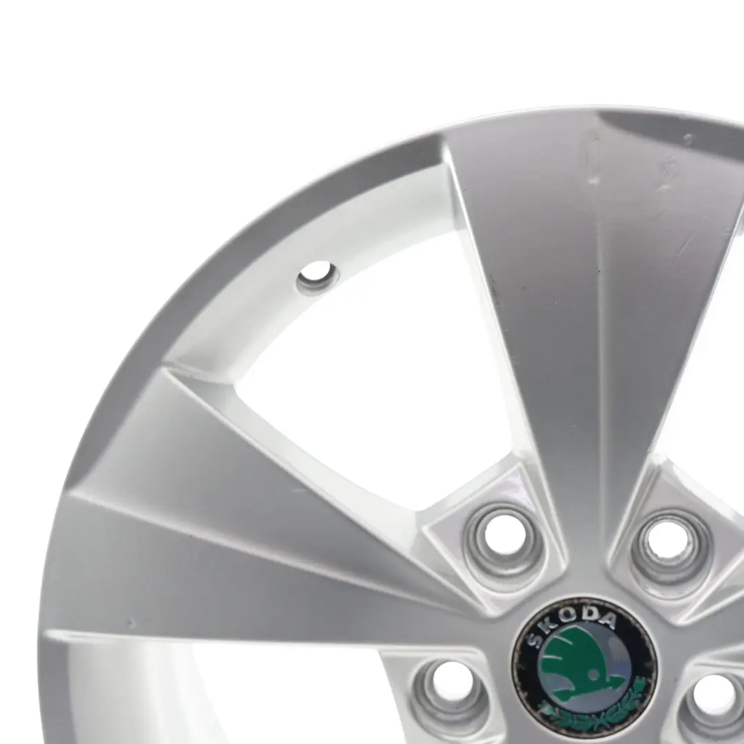 Mk3 5E Silver Alloy Wheel Rim 6.5J 16" ET46 to Skoda Octavia with Part number 5E0601025BE Skoda Octavia Mk3 5E Silver Alloy Wheel Rim 6.5J 16" ET46 - SKU 5E0601025BE-3 - Part number 5E0601025BE