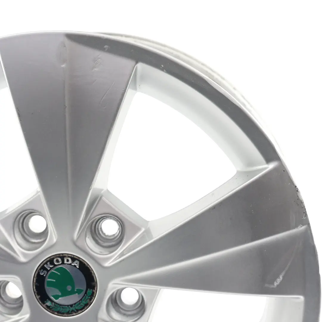 Skoda Octavia Mk3 5E Silver Alloy Wheel Rim 6.5J 16" ET46 - SKU 5E0601025BE-3 - Part number 5E0601025BE