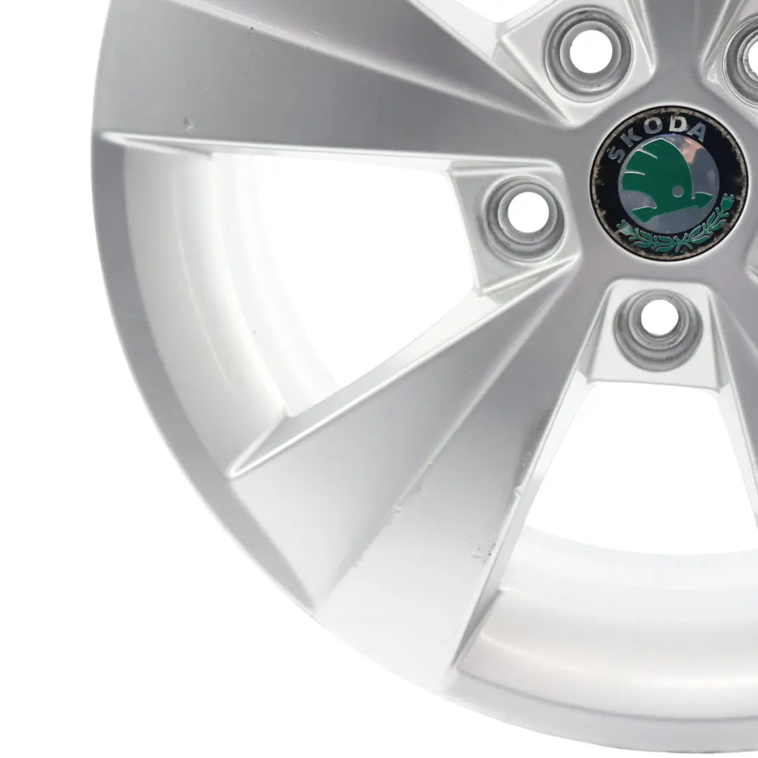 Skoda Octavia Mk3 5E Silver Alloy Wheel Rim 6.5J 16" ET46 - SKU 5E0601025BE-3 - Part number 5E0601025BE