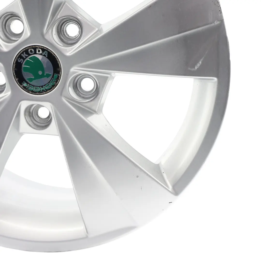 Skoda Octavia Mk3 5E Silver Alloy Wheel Rim 6.5J 16" ET46 - SKU 5E0601025BE-3 - Part number 5E0601025BE