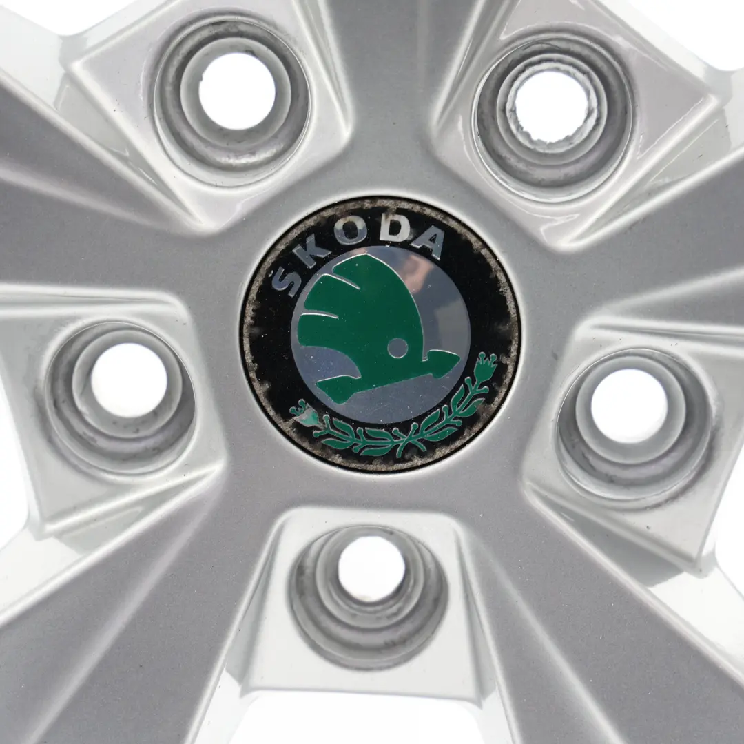 Skoda Octavia Mk3 5E Silver Alloy Wheel Rim 6.5J 16" ET46 - SKU 5E0601025BE-3 - Part number 5E0601025BE