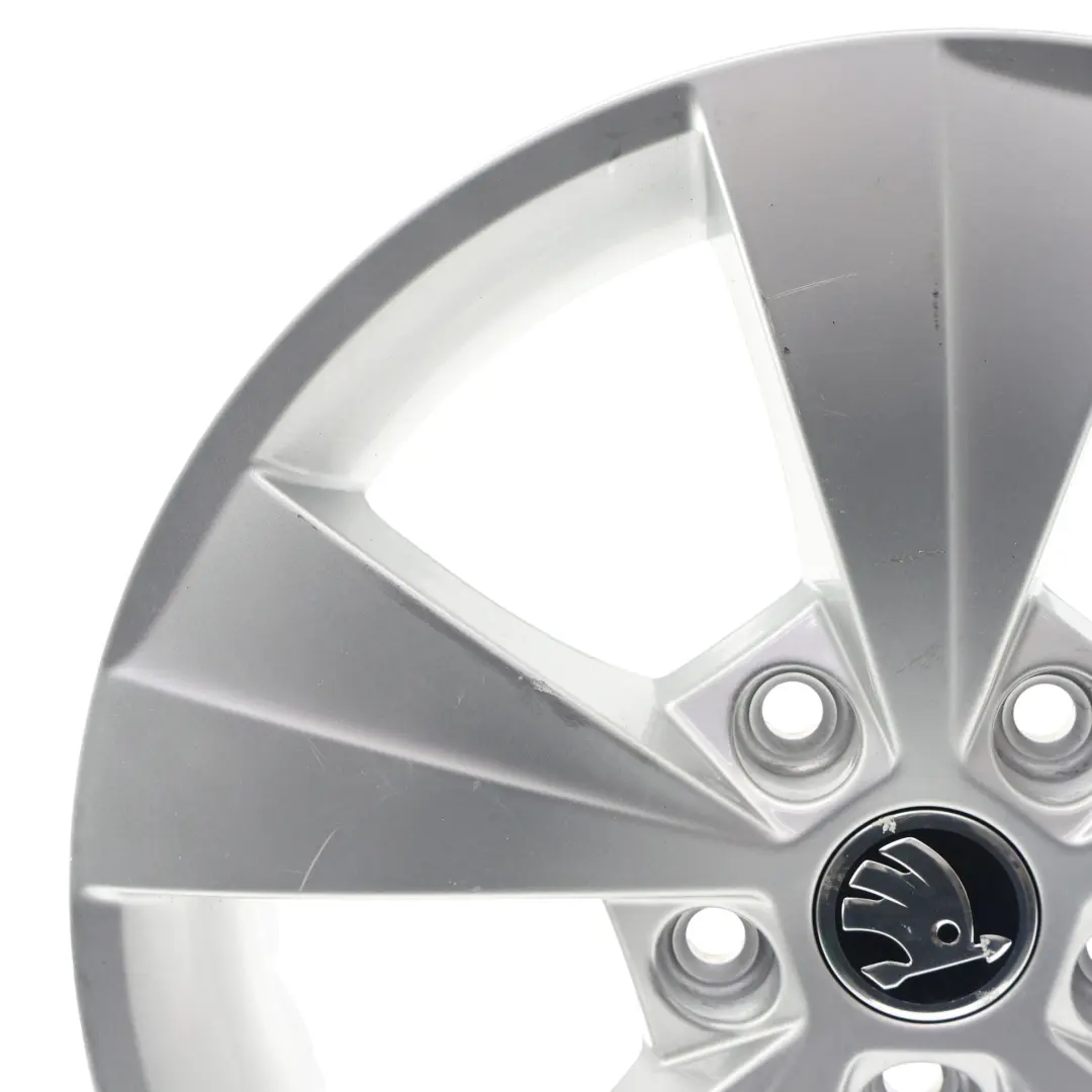 Skoda Octavia Mk3 5E Silver Alloy Wheel Rim 6,5J 16" ET:46 - SKU 5E0601025BE-4 - Part number 5E0601025BE