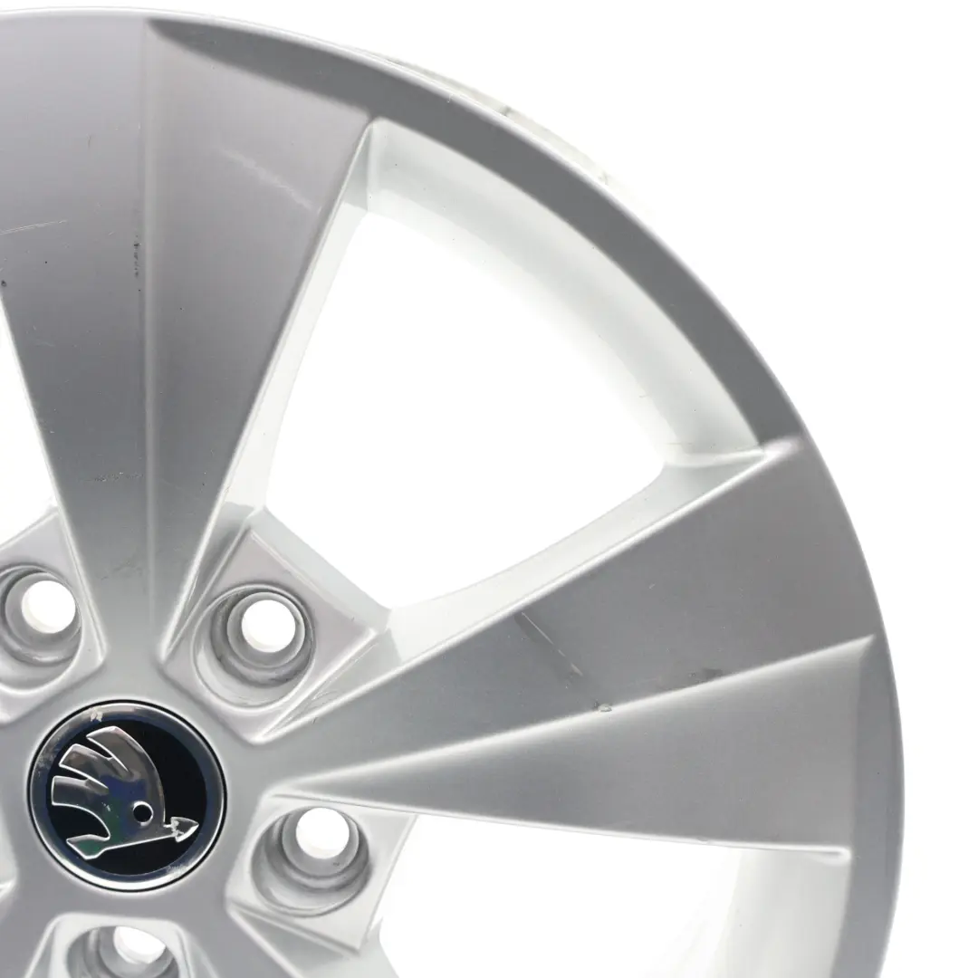 Mk3 5E Silver Alloy Wheel Rim 6,5J 16" ET:46 to Skoda Octavia with Part number 5E0601025BE Skoda Octavia Mk3 5E Silver Alloy Wheel Rim 6,5J 16" ET:46 - SKU 5E0601025BE-4 - Part number 5E0601025BE